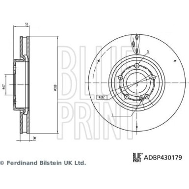 Blue Print | Bremsscheibe | ADBP430179