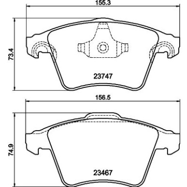 Hella | Bremsbelagsatz, Scheibenbremse | 8DB 355 013-811