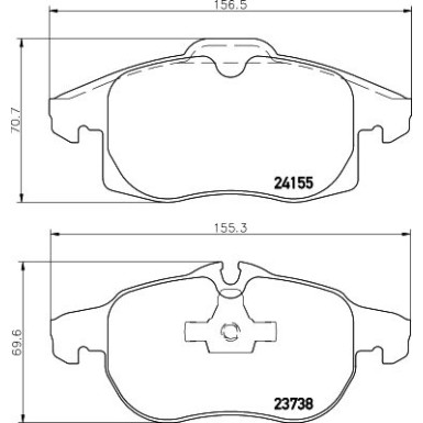 Hella Pagid | Bremsbelagsatz, Scheibenbremse | 8DB 355 012-681
