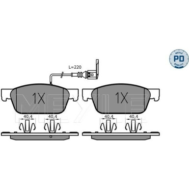 Meyle Bremsbelagsatz, Scheibenbremse MEYLE-PD: Advanced performance and design 025 246 2318/PD Meyle Bremsbelagsatz, Scheibenbremse MEYLE-PD: Advanced performance and design 025 246 2318/PD