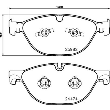 8DB 355 021-381 Bremsbelagsatz, Scheibenbremse