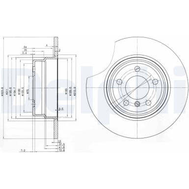 Delphi | Bremsscheibe | BG3629