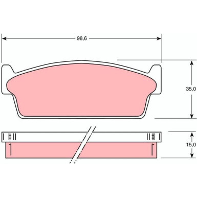 GDB1021 Bremsbelagsatz, Scheibenbremse