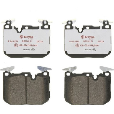 Brembo | Bremsbelagsatz, Scheibenbremse | P 06 096X