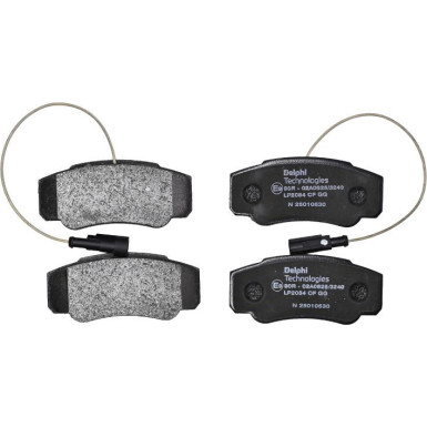 Delphi | Bremsbelagsatz, Scheibenbremse | LP2054