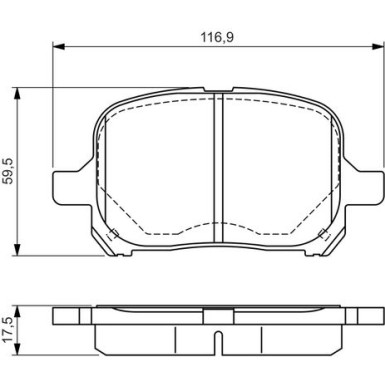 0 986 424 639 Bremsbelagsatz, Scheibenbremse