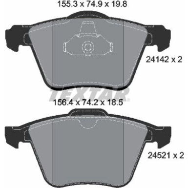 2414201 Bremsbelagsatz, Scheibenbremse Q+