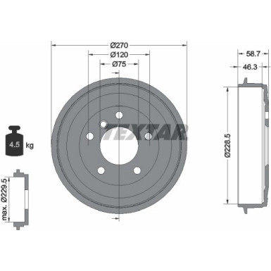 94012500 Bremstrommel