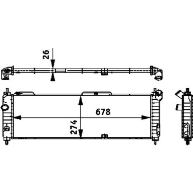 Mahle | Kühler, Motorkühlung | CR 355 000S