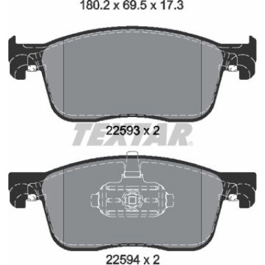 2259301 Bremsbelagsatz, Scheibenbremse Q+