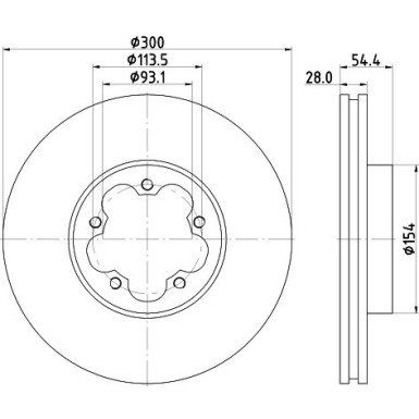 Hella | Bremsscheibe | 8DD 355 118-421