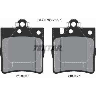 Textar Bremsbelagsatz, Scheibenbremse Q+ 2189803