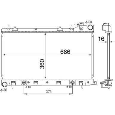 CR 1874 000S Kühler, Motorkühlung BEHR