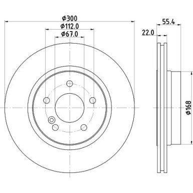 Hella | Bremsscheibe | 8DD 355 111-851