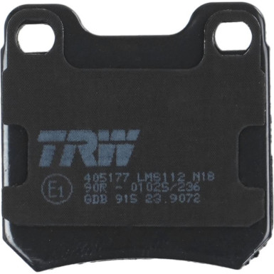 TRW | Bremsbelagsatz, Scheibenbremse | GDB915