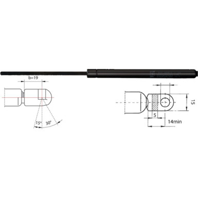 2110030 Gasfeder, Koffer-/Laderaum