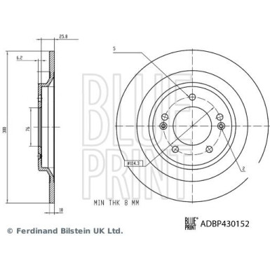 Blue Print | Bremsscheibe | ADBP430152