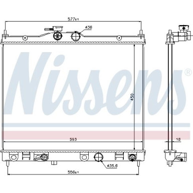 Nissens | Kühler, Motorkühlung | 67369
