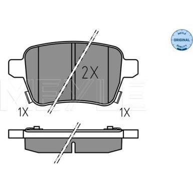 Meyle Bremsbelagsatz, Scheibenbremse MEYLE-ORIGINAL: True to OE 025 259 7317