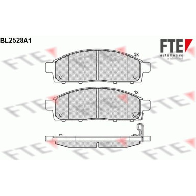 FTE | Bremsbelagsatz, Scheibenbremse | 9010782