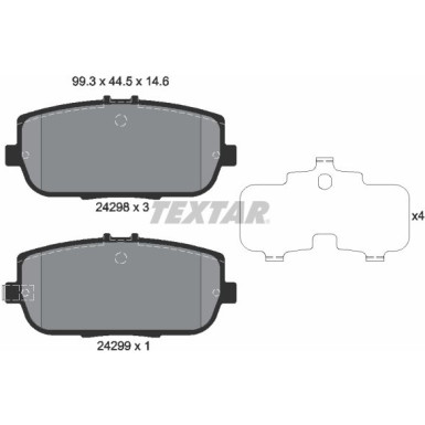 2429801 Bremsbelagsatz, Scheibenbremse
