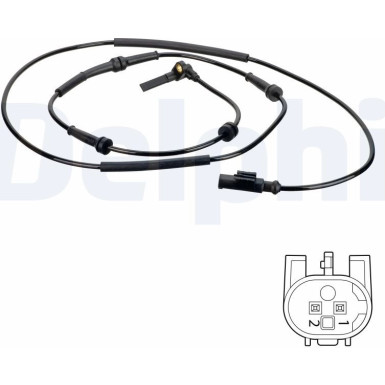 Delphi | Sensor, Raddrehzahl | SS20635