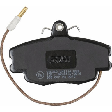 GDB807 Bremsbelagsatz, Scheibenbremse COTEC