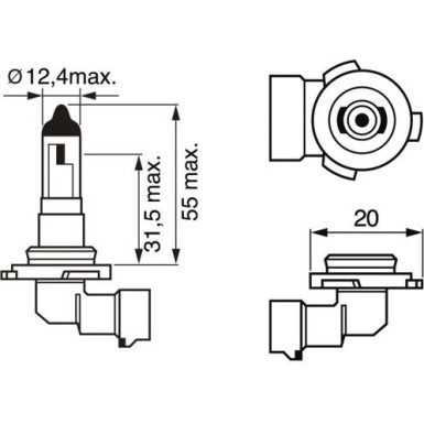 BOSCH | Glühlampe, Nebelscheinwerfer | 1 987 302 083