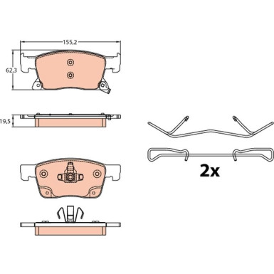 GDB2139 Bremsbelagsatz, Scheibenbremse
