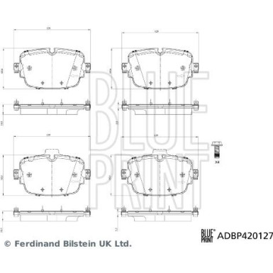 Blue Print | Bremsbelagsatz, Scheibenbremse | ADBP420127