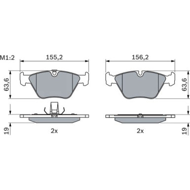 0 986 424 767 Bremsbelagsatz, Scheibenbremse