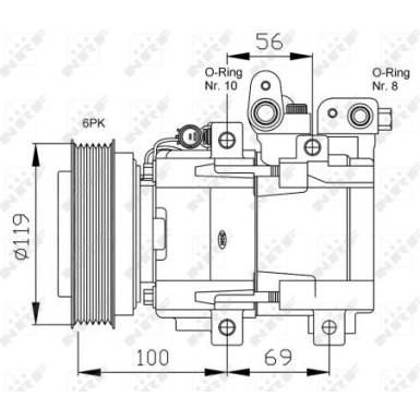 NRF | Kompressor, Klimaanlage | 32755G