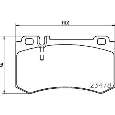 Hella | Bremsbelagsatz, Scheibenbremse | 8DB 355 014-941