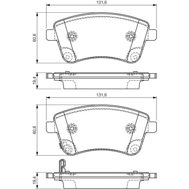 BOSCH Bremsbelagsatz, Scheibenbremse 0 986 494 552
