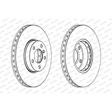 Ferodo Bremsscheibe PREMIER Coat+ disc DDF1714C-1
