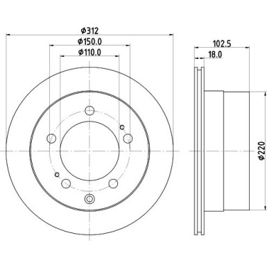 Hella | Bremsscheibe | 8DD 355 122-401