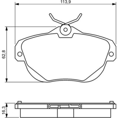 BOSCH Bremsbelagsatz, Scheibenbremse 0 986 494 243