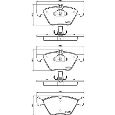 8DB 355 014-291 Bremsbelagsatz, Scheibenbremse