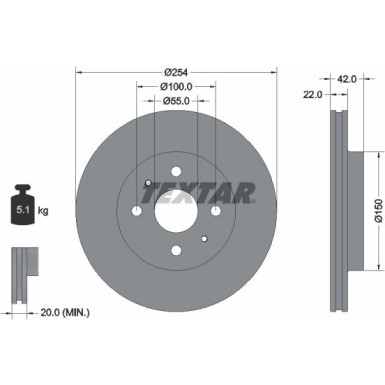 Textar Bremsscheibe PRO 92204503