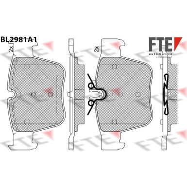 FTE | Bremsbelagsatz, Scheibenbremse | 9011227