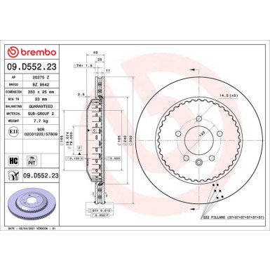 Brembo | Bremsscheibe | 09.D552.23