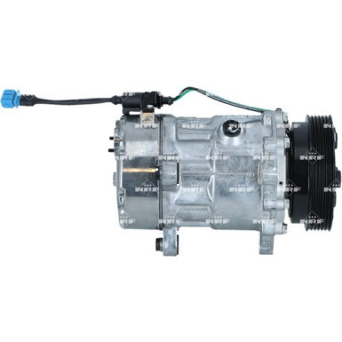 NRF EASY FIT 32064 Klimakompressor SD7V16 WITH ADAPTER, 12V, PAG 46, mit PAG-Kompressoröl, mit Dichtring