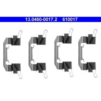 ATE | Zubehörsatz, Scheibenbremsbelag | 13.0460-0017.2