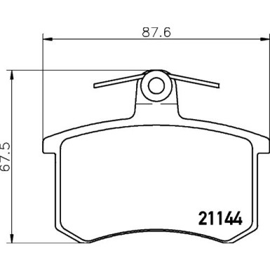 Hella | Bremsbelagsatz, Scheibenbremse | 8DB 355 017-951