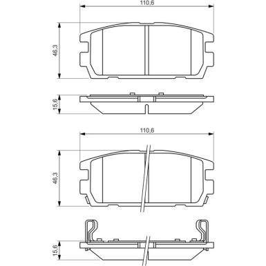BOSCH Bremsbelagsatz, Scheibenbremse 0 986 494 137