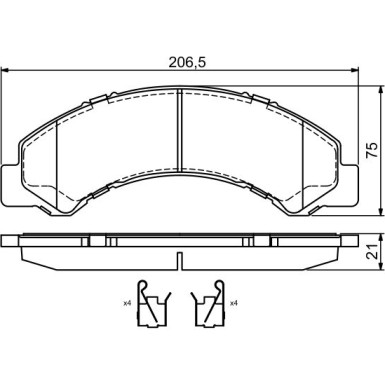 0 986 494 677 Bremsbelagsatz, Scheibenbremse 0 986 494 677 Bremsbelagsatz, Scheibenbremse