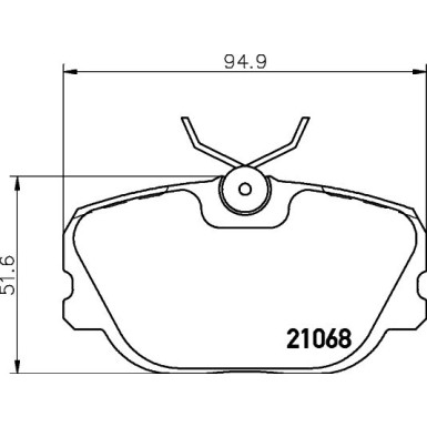 Hella | Bremsbelagsatz, Scheibenbremse | 8DB 355 017-761
