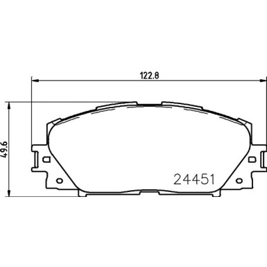 Hella | Bremsbelagsatz, Scheibenbremse | 8DB 355 014-311