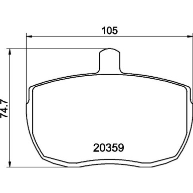 Hella | Bremsbelagsatz, Scheibenbremse | 8DB 355 006-361