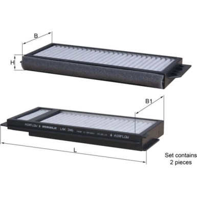 LAK 346/S Filter, Innenraumluft LAK 346/S Filter, Innenraumluft
